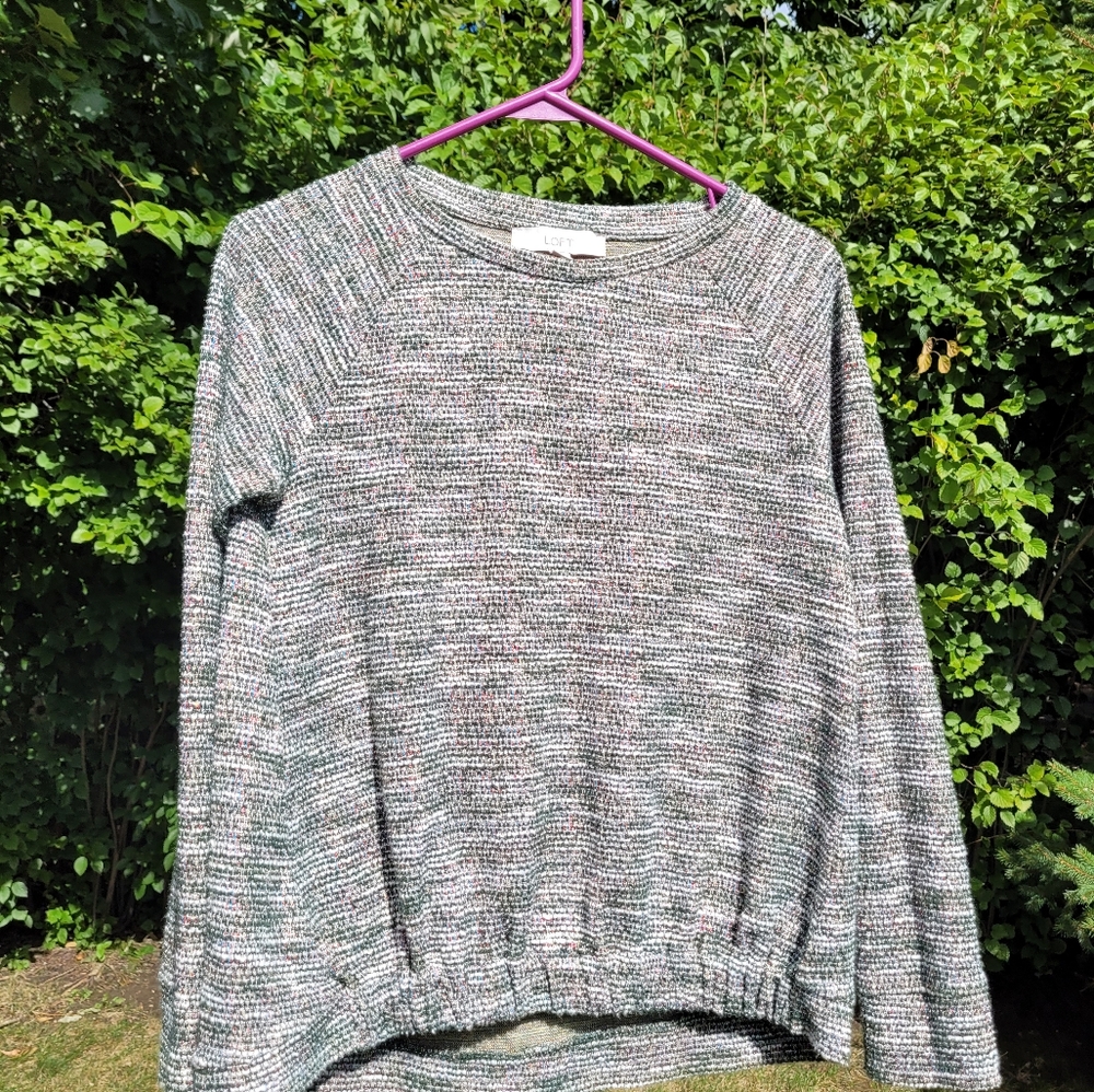 XS Loft tweed sweater multicolored